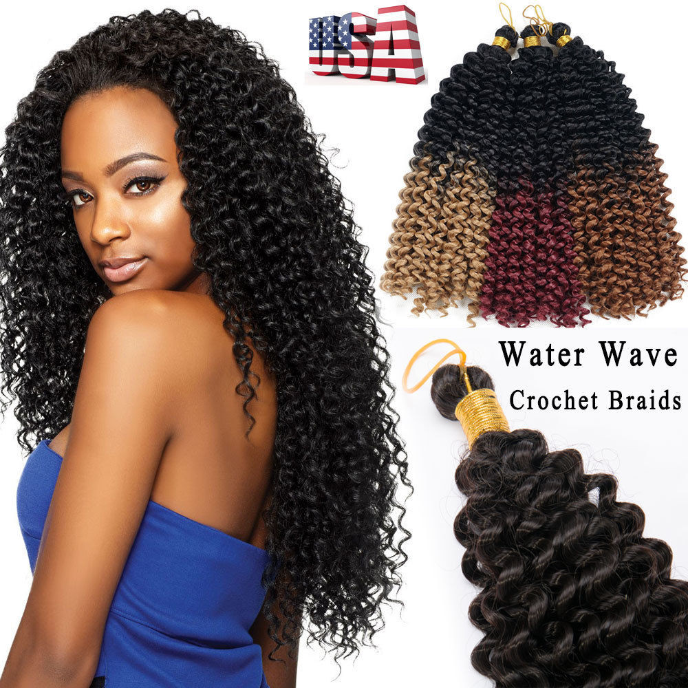 Crochet Hairstyles With Human Hair
 Natural Water Wave Crochet Braids Long Deep Curly