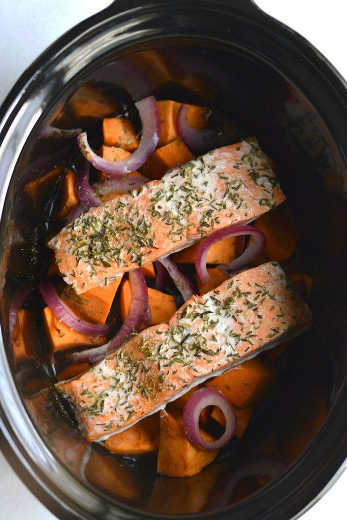 Crockpot Fish Recipes
 Slow Cooker Balsamic Salmon and Sweet Potatoes
