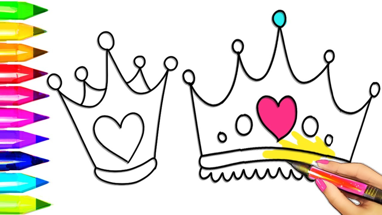 Crown Coloring Pages Printable
 Princess Tiara Crown Coloring Pages