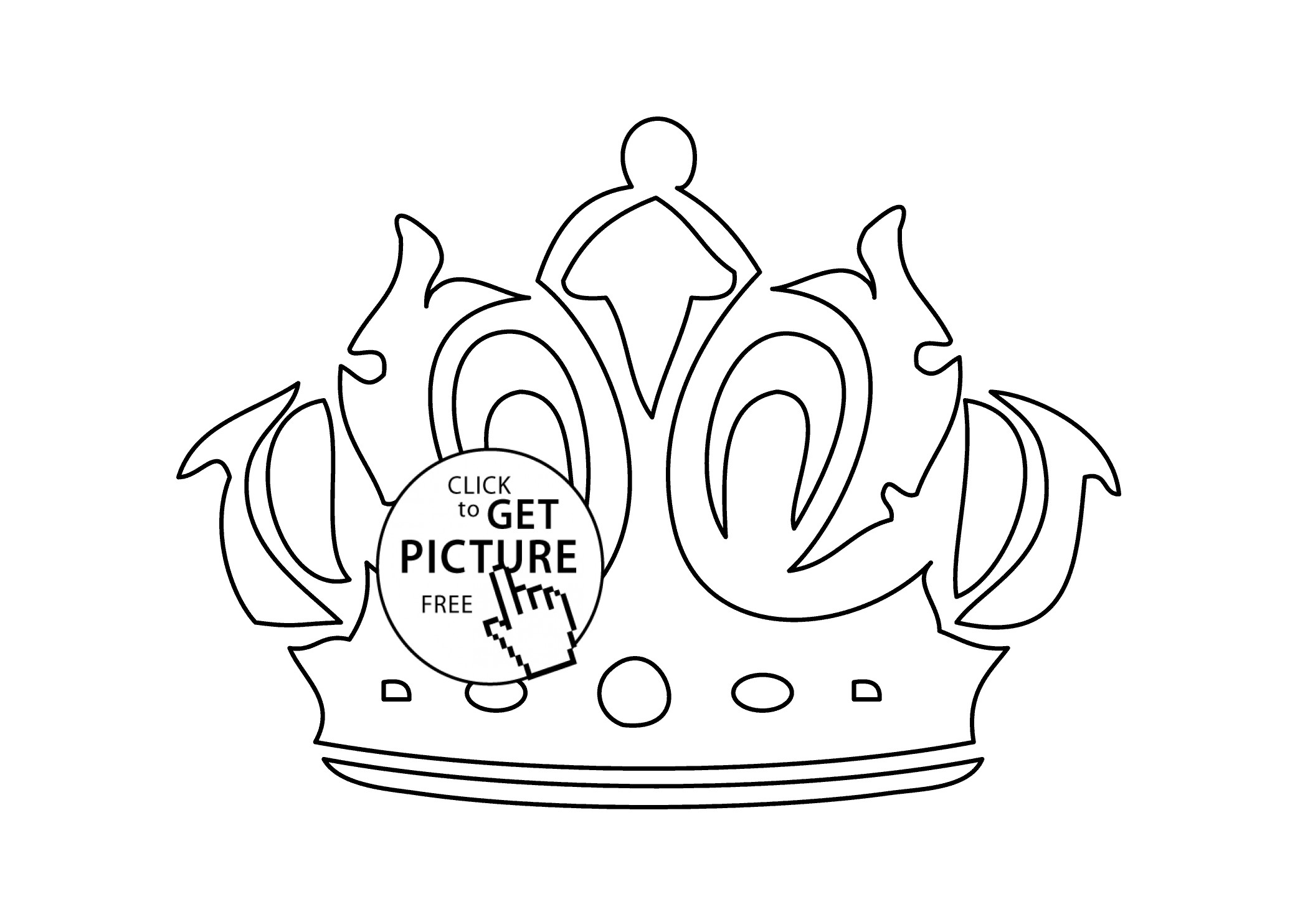 Crown Coloring Pages Printable
 Crown coloring page for girls printable free