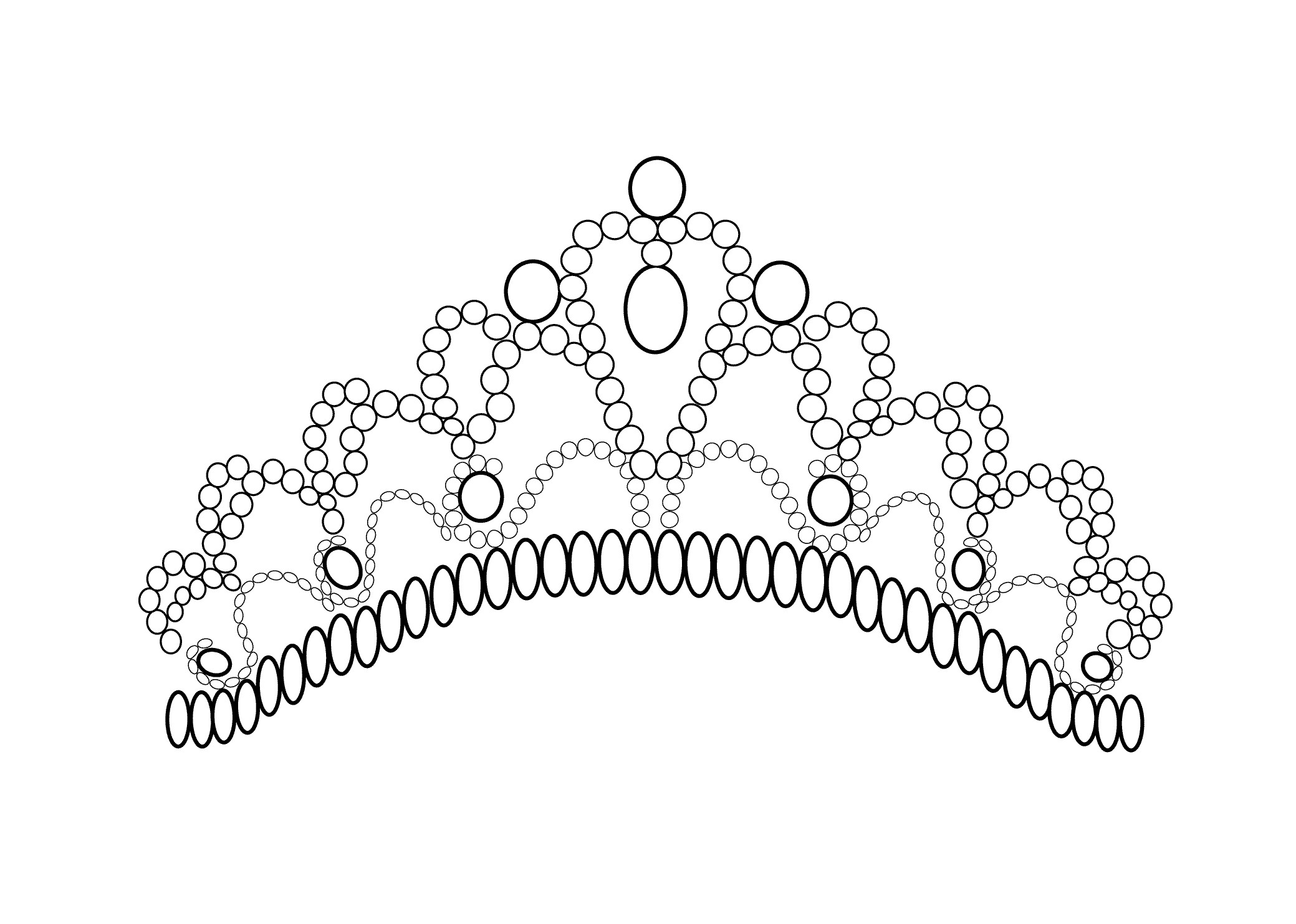 Crown Coloring Pages Printable
 Pretty tiara coloring page for girls printable free