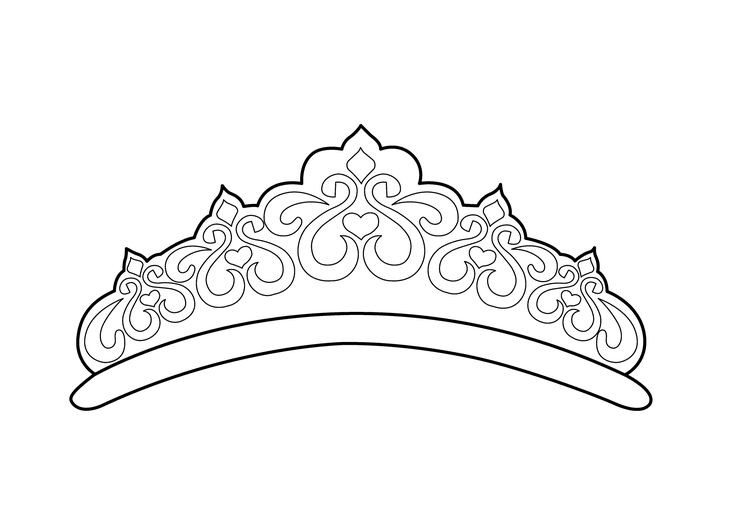 Crown Coloring Pages Printable
 Beautiful tiara coloring page for girls printable free