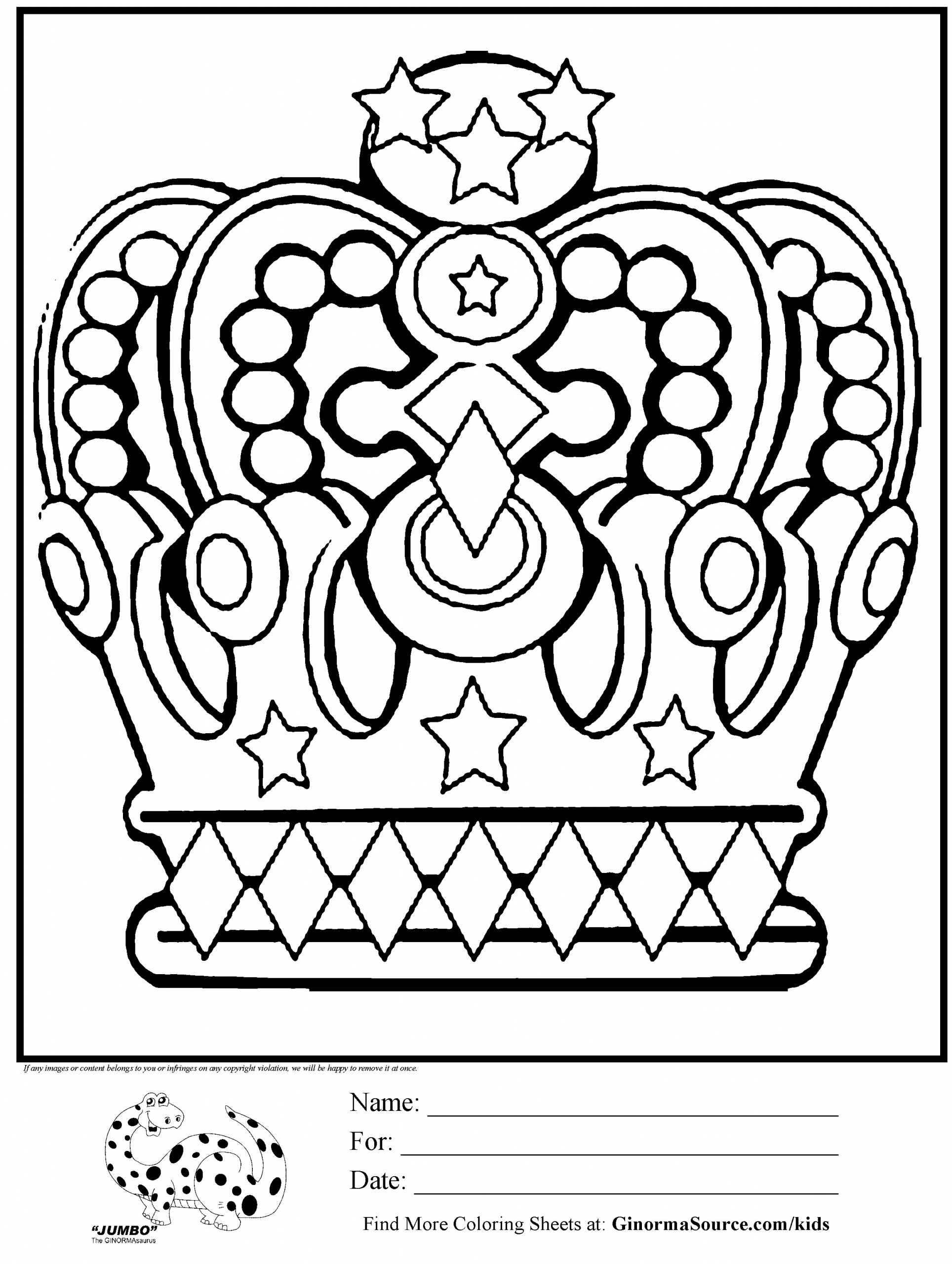 Crown Coloring Pages Printable
 Crown Coloring Pages