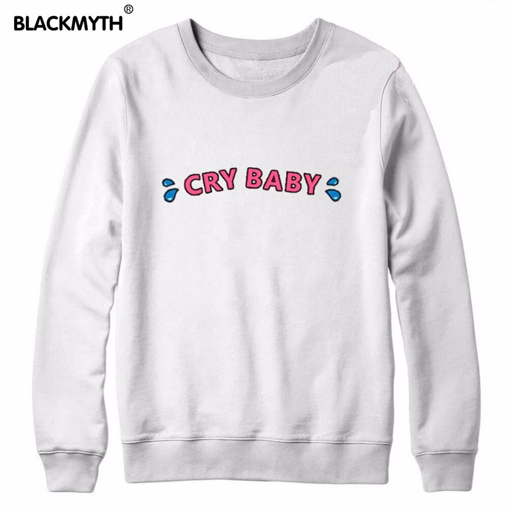 Cry Baby Fashion
 CRY BABY Fashion Letter Print Pullovers Casual Tops Long