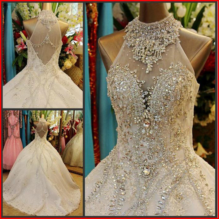 Crystal Wedding Dresses
 YZ New Arrival Gorgeous Luxurious Swarovski Crystals