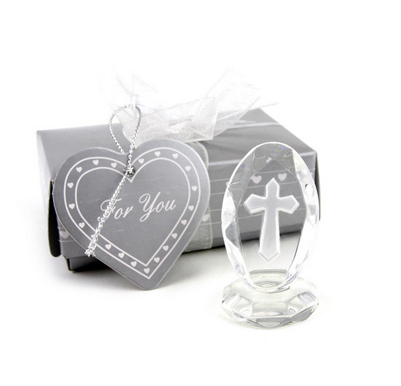 Crystal Wedding Favors
 Hot 50pcs Lot Crystal Cross Favors With Gift Box Crystal