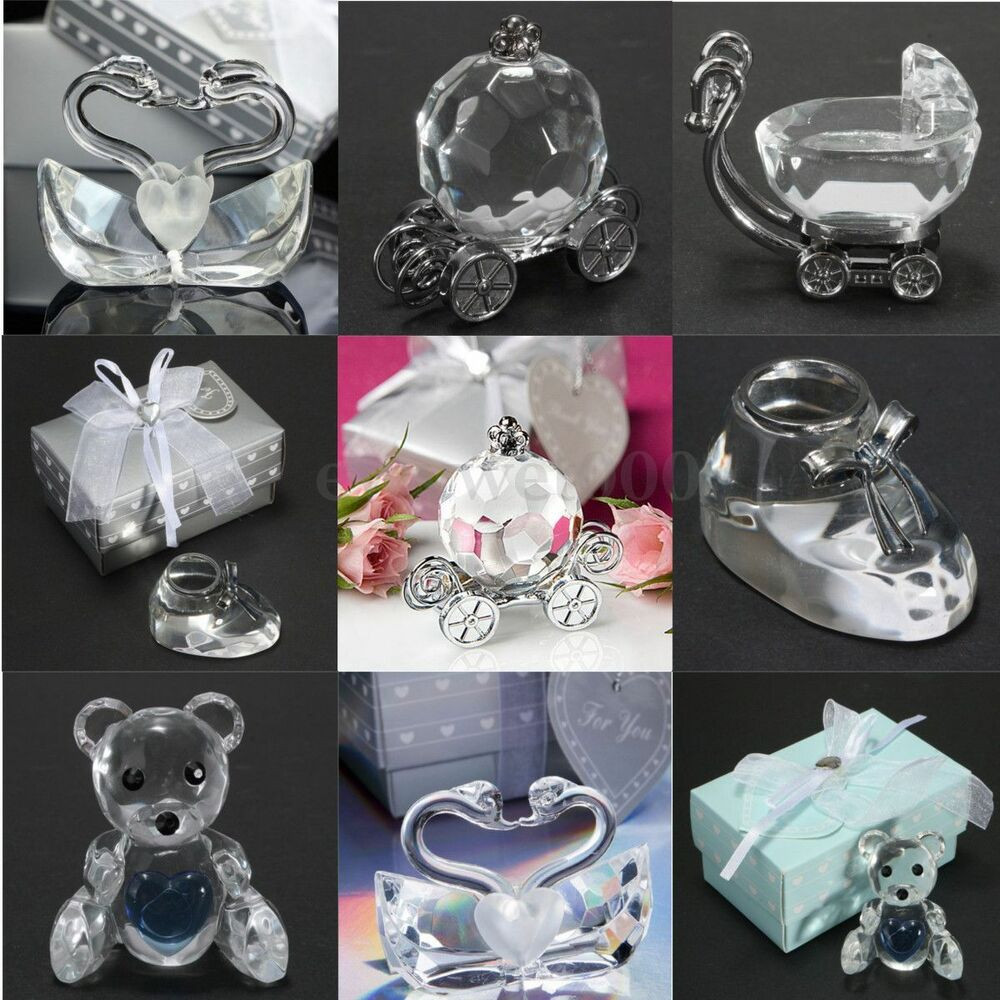 Crystal Wedding Gifts
 Crystal Glass Shoe Angel Swan Bear Wedding Favors Baby