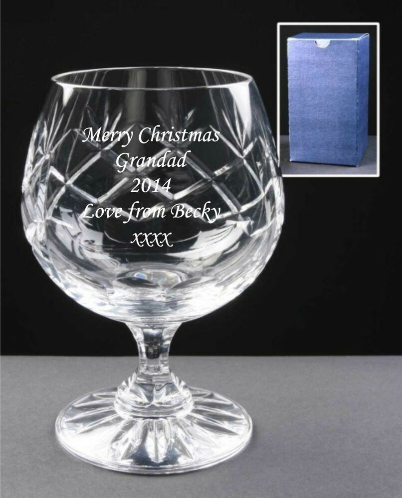 Crystal Wedding Gifts
 Personalised Engraved Bohemia Crystal Brandy Glass Best
