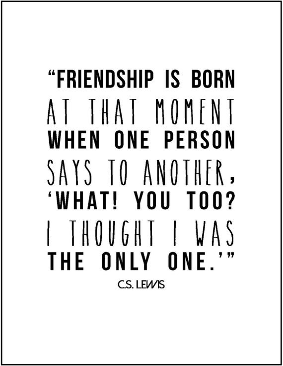 Cs Lewis Friendship Quotes
 Items similar to C S Lewis friendship literary quote