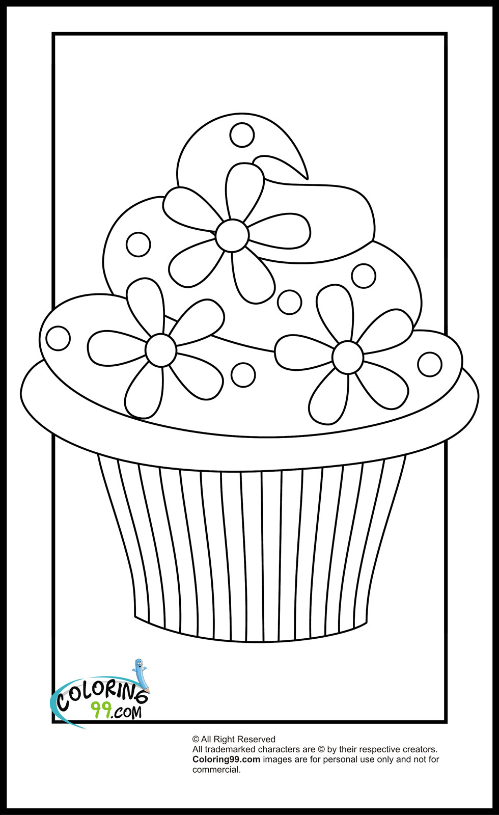 Cupcake Printable Coloring Pages
 Cupcake Coloring Pages