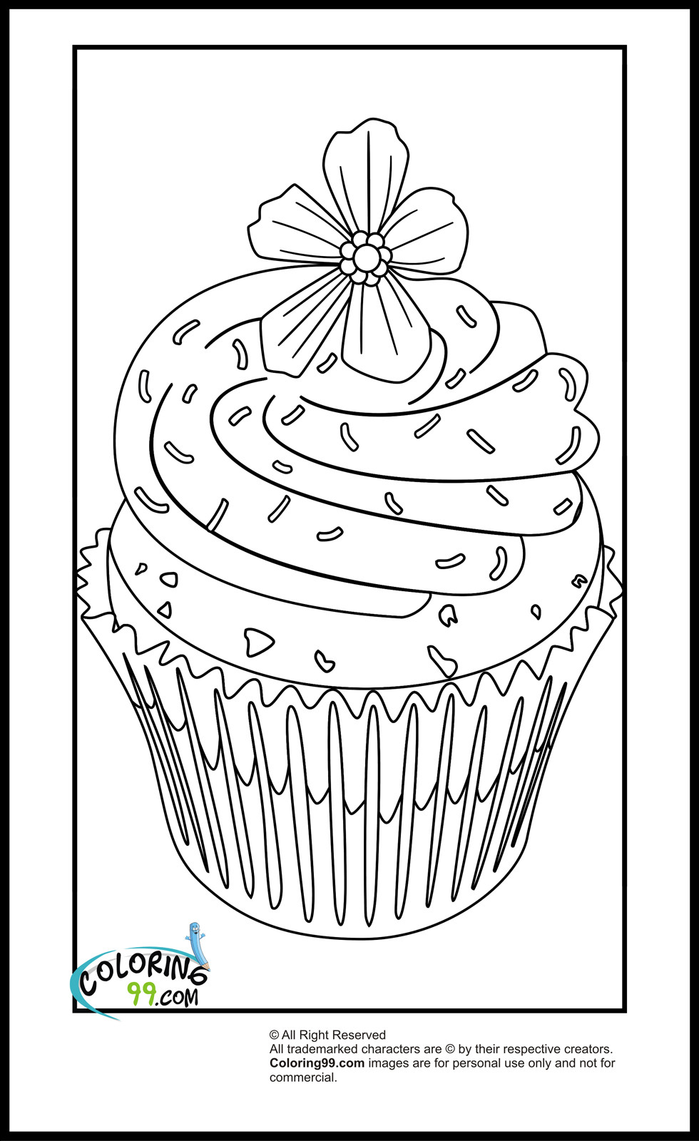 Cupcake Printable Coloring Pages
 Cupcake Coloring Pages