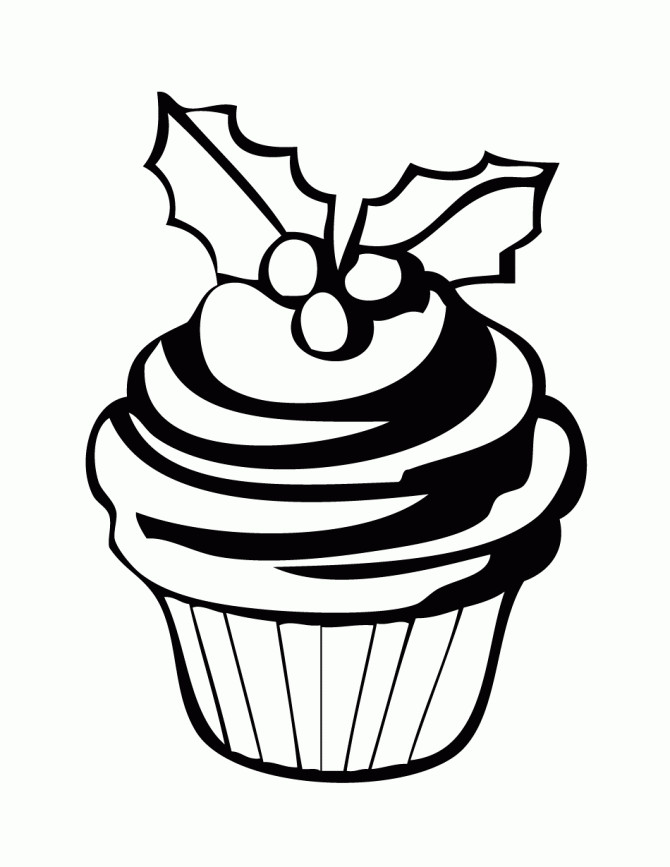 Cupcake Printable Coloring Pages
 Free Printable Cupcake Coloring Pages For Kids
