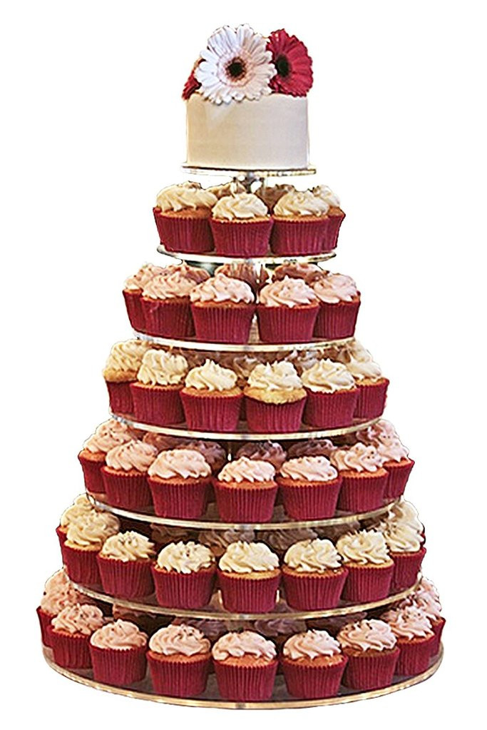 Cupcake Wedding Cake Stand
 Jusalpha 7 Tier Wedding Party Round Acrylic Glass Cupcake