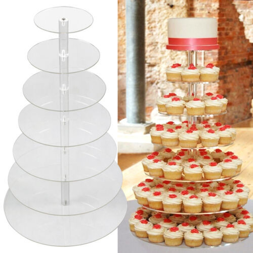 Cupcake Wedding Cake Stand
 7 Tier Clear Acrylic Round Cupcake Stand Wedding Birthday
