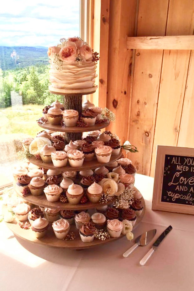 Cupcake Wedding Cake Stand
 Rustic Cupcake Stand 5 Tier Tower Holder 120 Cupcakes 250