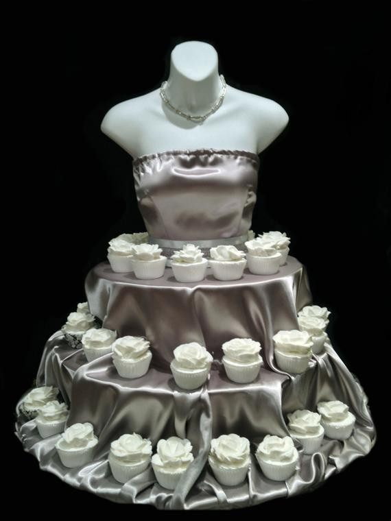 Cupcake Wedding Cake Stand
 SILVER Couture Cupcake Stand for weddings showers by