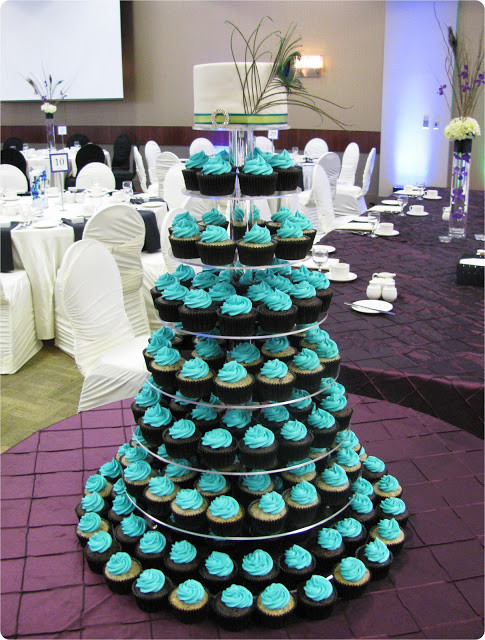 Cupcake Wedding Cake Stand
 Sweets & Sprinkles Pretty Peacock Wedding & a NEW