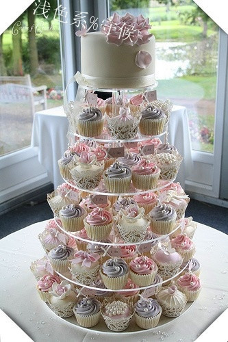 Cupcake Wedding Cake Stand
 Free Shipping Circle Round Clear 6 Tier Acrylic Wedding