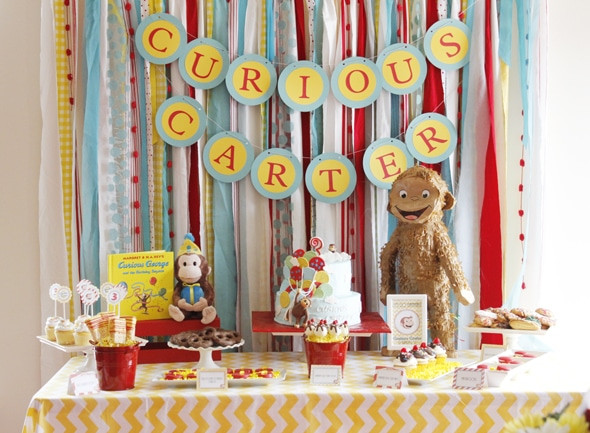 Curious George Birthday Decorations
 Curious George Birthday Party Pretty My Party