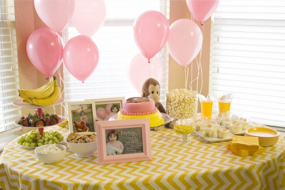 Curious George Birthday Decorations
 Curious George Birthday Party Pigskins & Pigtails