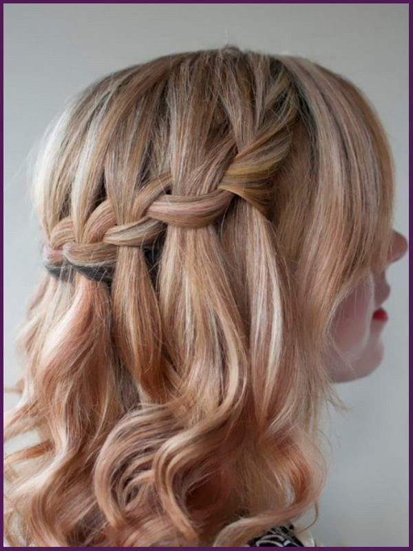 Curly And Wavy Hairstyles
 Waterfall Braid Cute Hairstyles For Medium Length