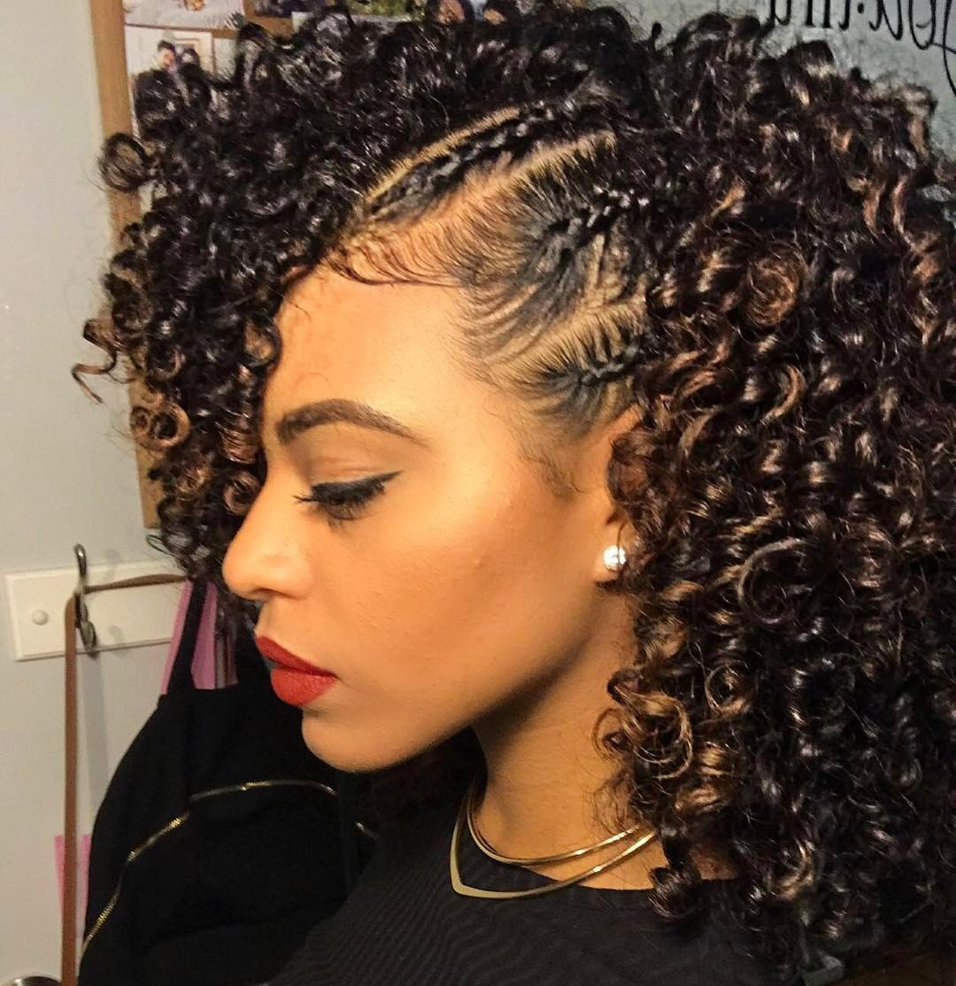 Curly Hairstyles With Braid
 Pin by Beauty Baby on Short Mid Natural Beauties in 2019