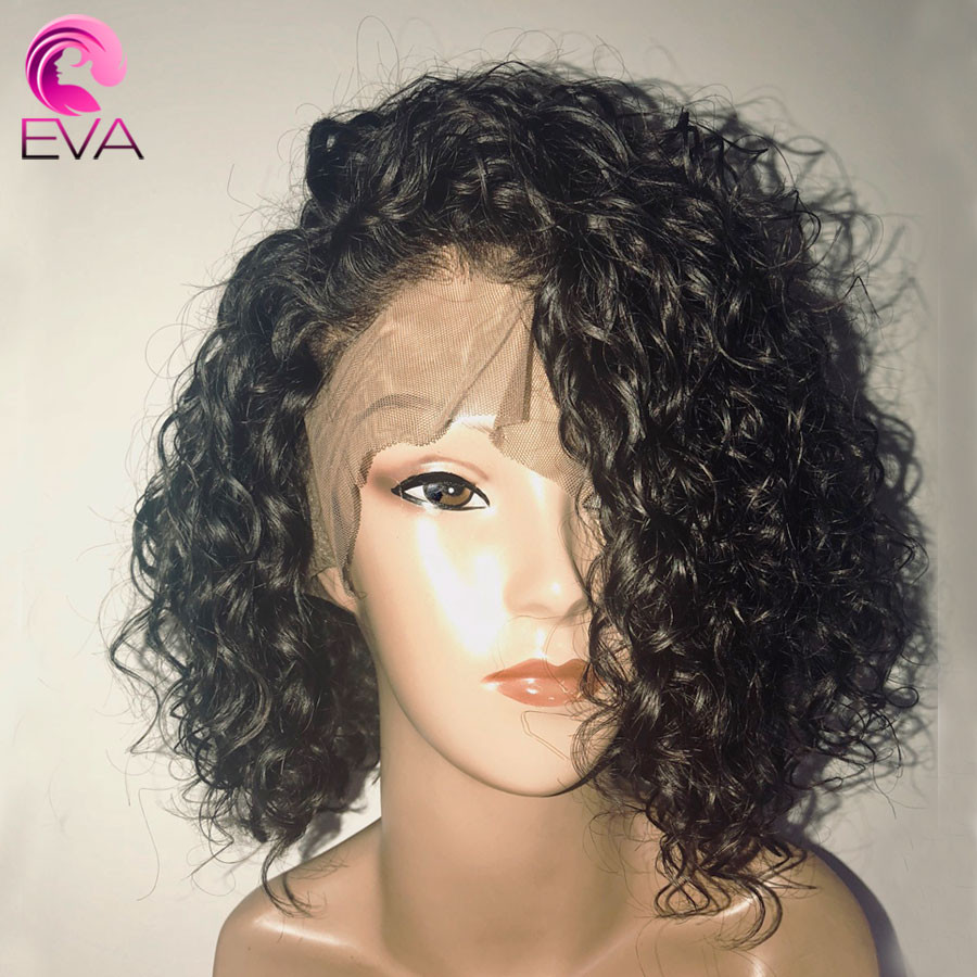 Curly Lace Front Wigs With Baby Hair
 Density Curly Lace Front Human Hair Wigs With Baby