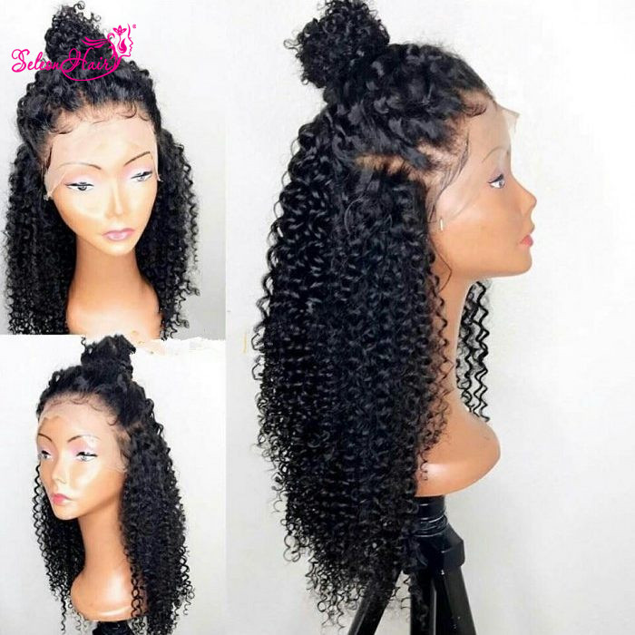 Curly Lace Front Wigs With Baby Hair
 SeleonHair Curly Front Lace Wigs with Baby Hair Naturtal