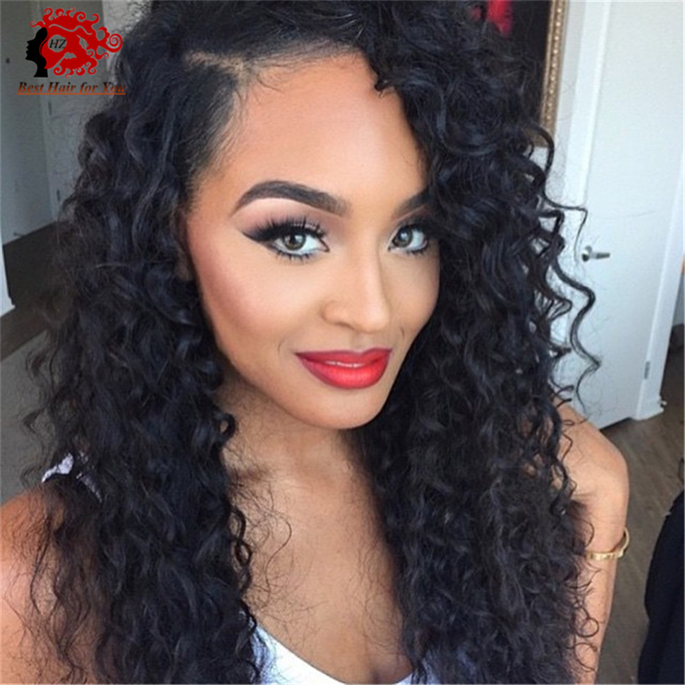 Curly Lace Front Wigs With Baby Hair
 Bbrazilian virgin curly full lace wigs with baby hair