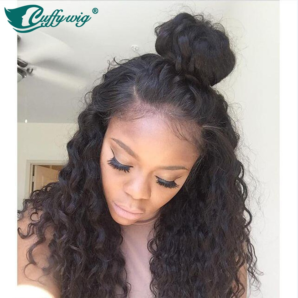 Curly Lace Front Wigs With Baby Hair
 8A High ponytail full lace wigs virgin brazilian human