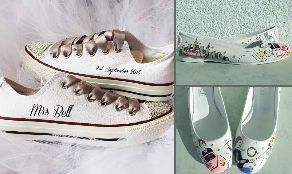Custom Made Wedding Shoes
 From ballet flats to bridal trainers flat wedding shoes