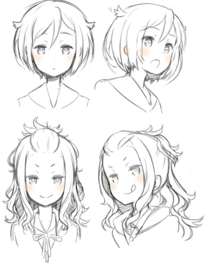 Cute Anime Girl Hairstyle
 Girl Hairstyles Pose Position Reference Anime Manga