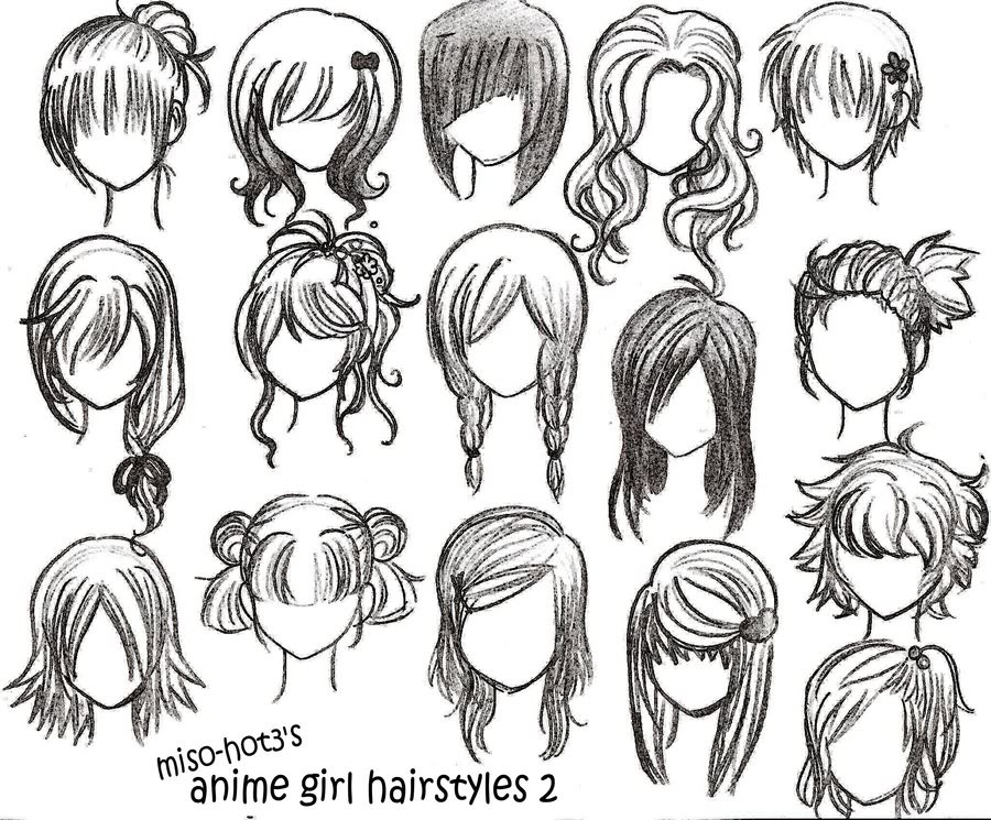 Cute Anime Girl Hairstyle
 Drawings anime hairstyles