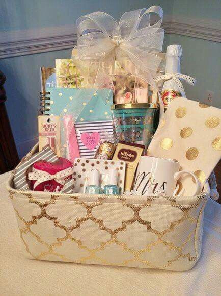 Cute Bridal Shower Gift Basket Ideas
 Engagement or bridal shower t basket idea