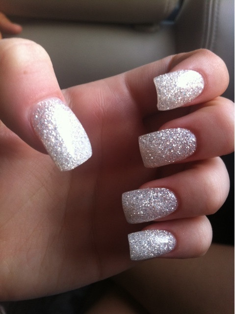 Cute Glitter Nails
 cute glitter nails pretty sparkle image on