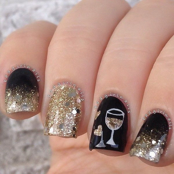 Cute Glitter Nails
 100 Cute And Easy Glitter Nail Designs Ideas To Rock This