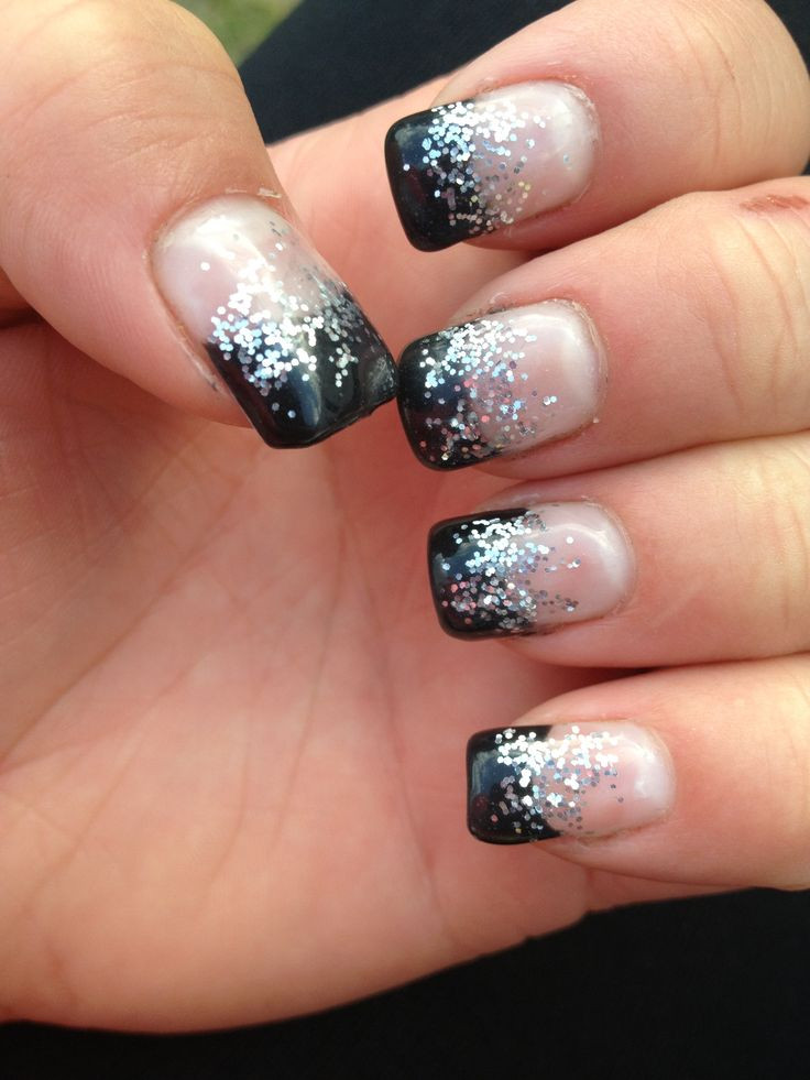 Cute Glitter Nails
 Best 25 Sparkly french tips ideas on Pinterest