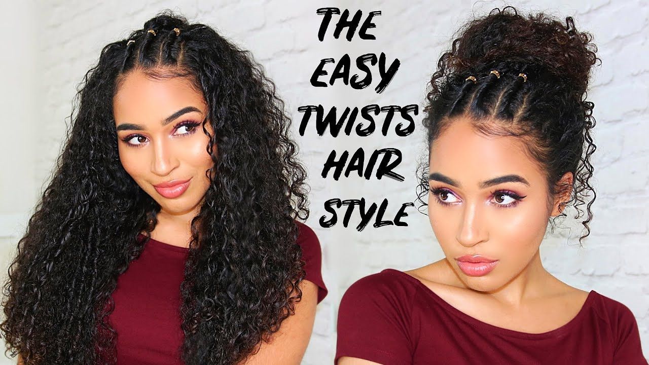 Cute Hairstyles For Short Natural Curly Hair
 EASY 90 00s TWISTS HAIRSTYLE FOR CURLY HAIR Lana Summer
