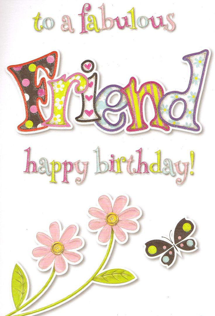 Cute Happy Birthday Quotes For Best Friends
 special good friend birthday card cute traditional female