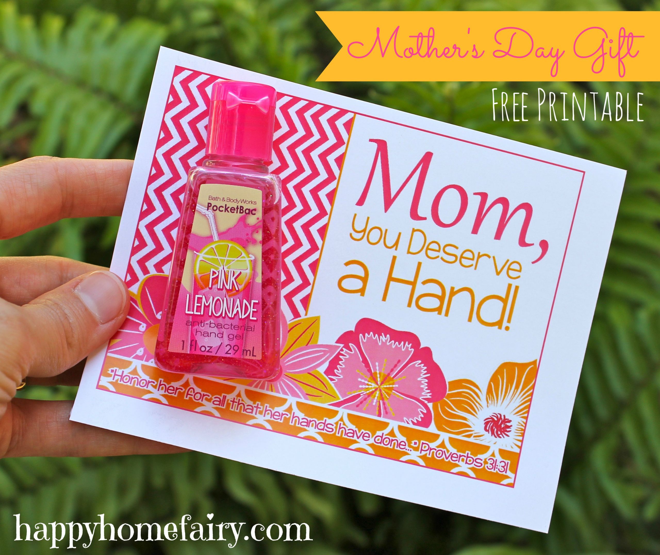 Cute Mother Day Gift Ideas
 Easy Mother s Day Gift Idea FREE Printable Happy Home
