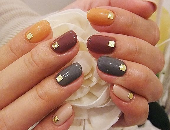 Cute Nail Colors For Fall
 Pretty Multi Colored Fall Nails s and