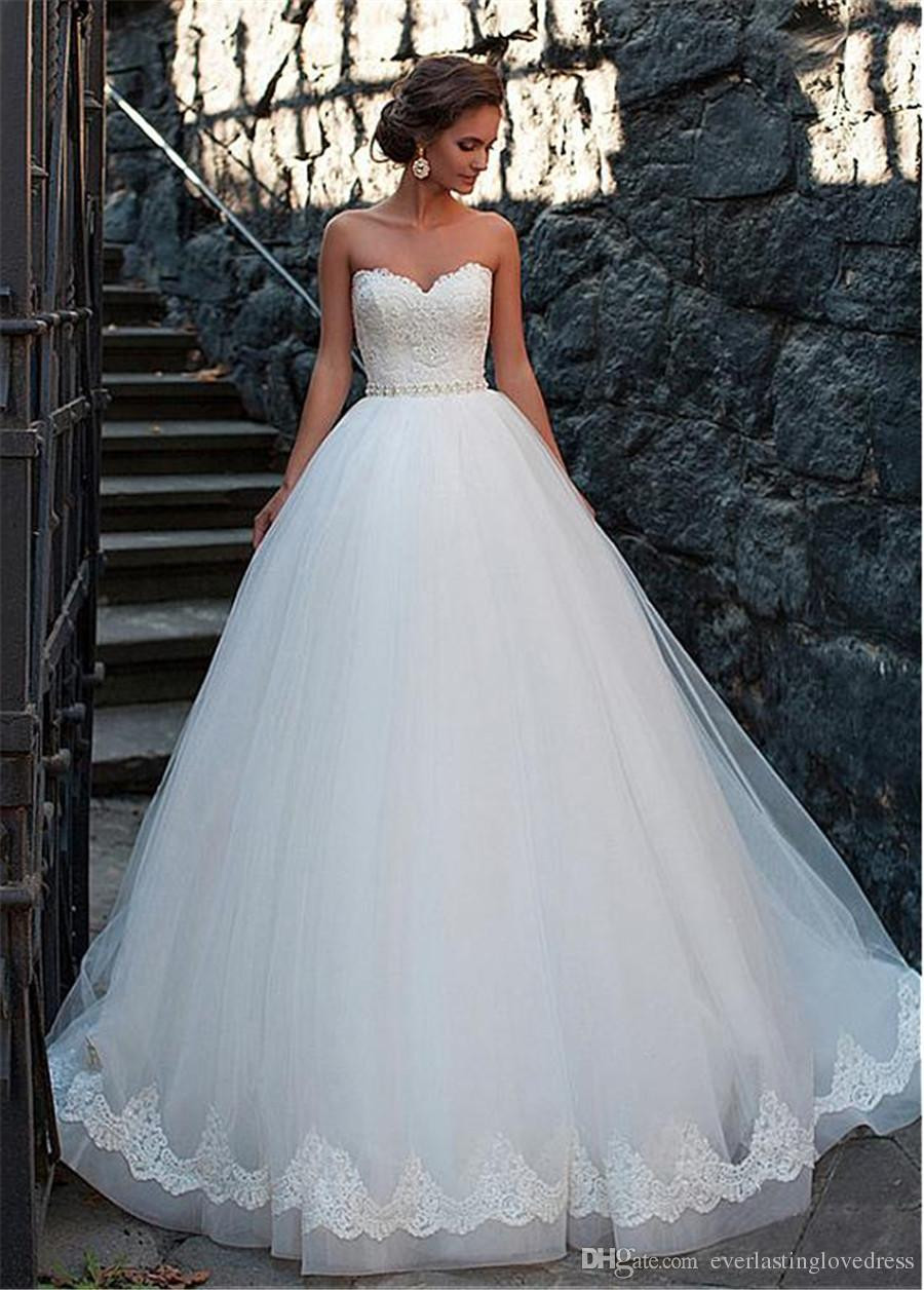 Cute Wedding Dresses
 Amazing Tulle Sweetheart Neckline Ball Gown Wedding