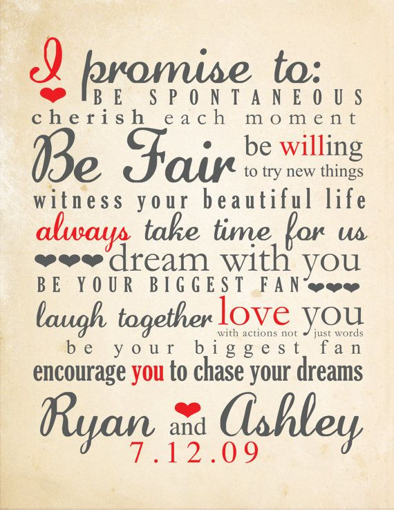 Cutest Wedding Vows
 Romantic Wedding Vows Examples For Her and For image