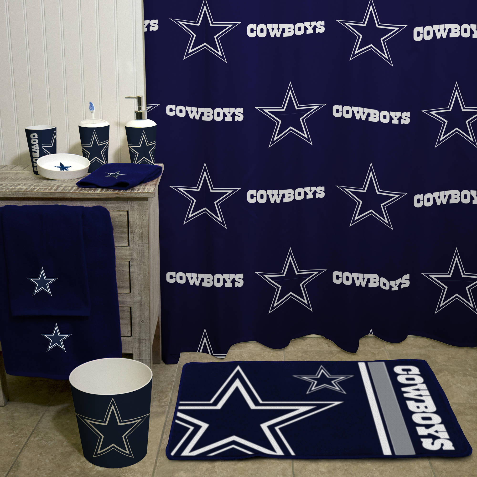 Dallas Cowboys Bathroom Decor
 Dallas Cowboys Living Room Set