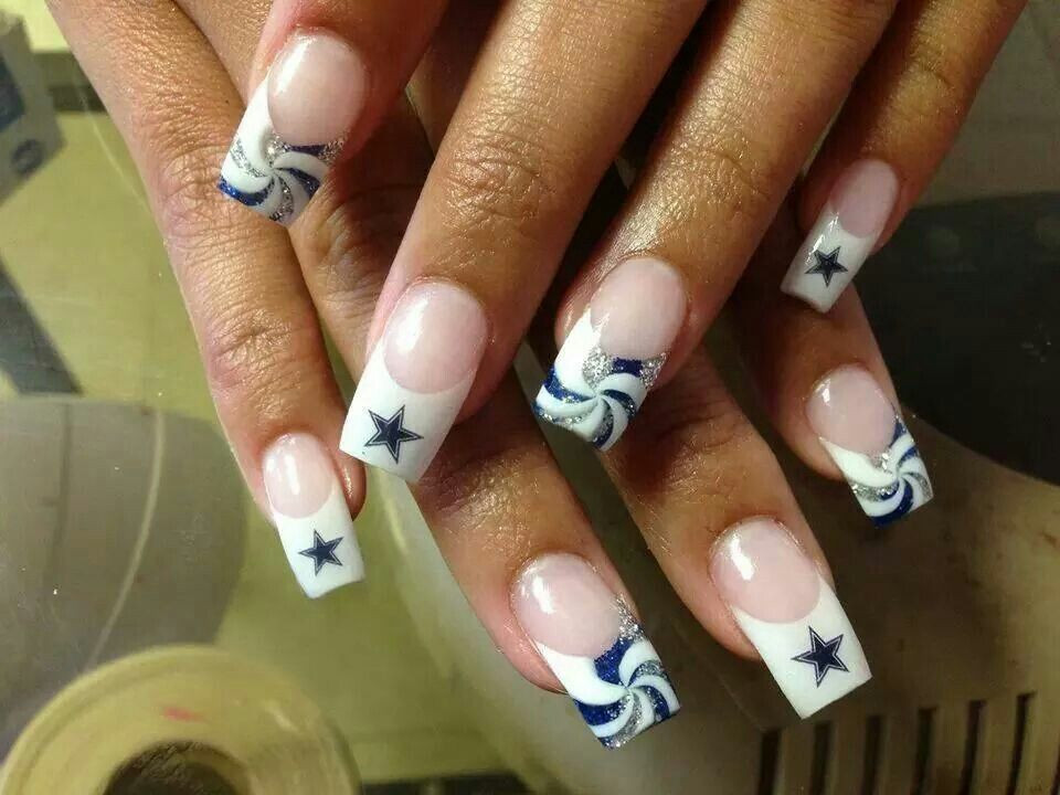 10. Dallas Cowboys Nail Designs for Superfans - wide 6