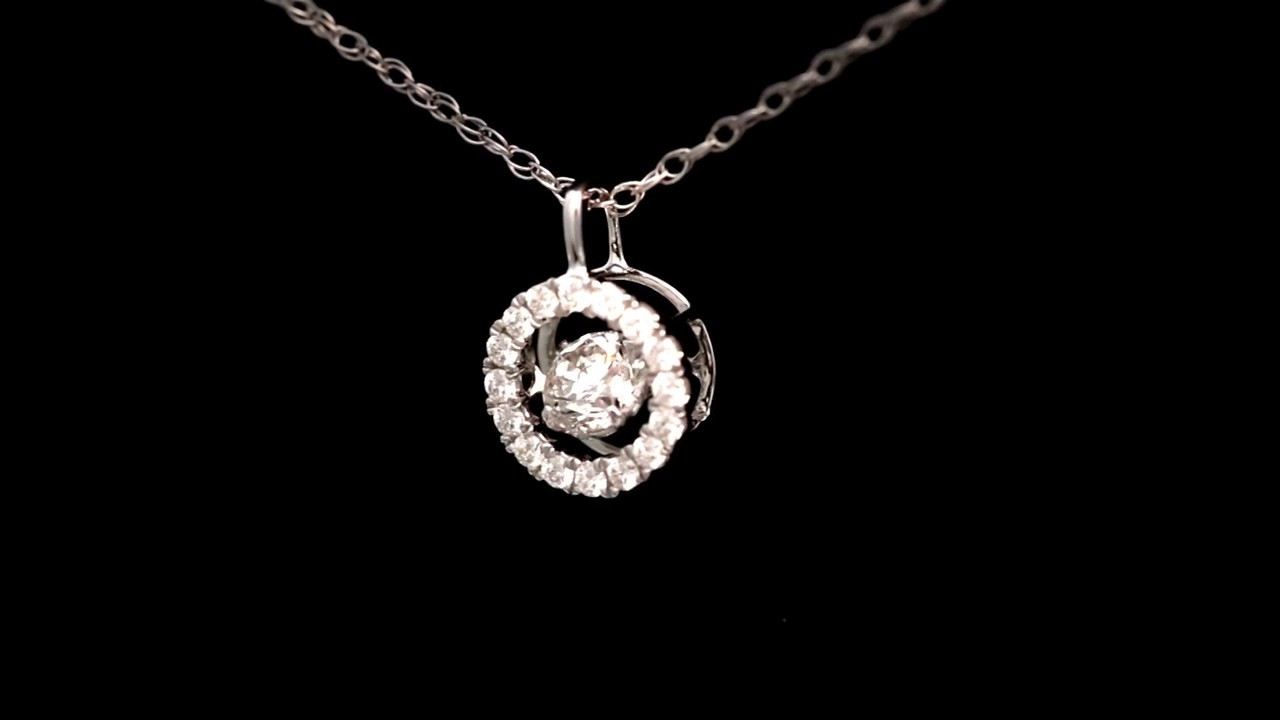 Dancing Diamond Necklace
 Dancing Diamond Pendant Necklace for Women