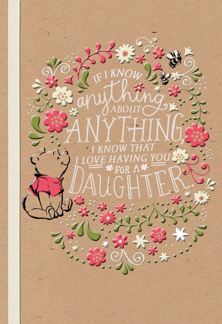 Daughter Birthday Card
 Winnie the Pooh Celebrating You Daughter Birthday Card