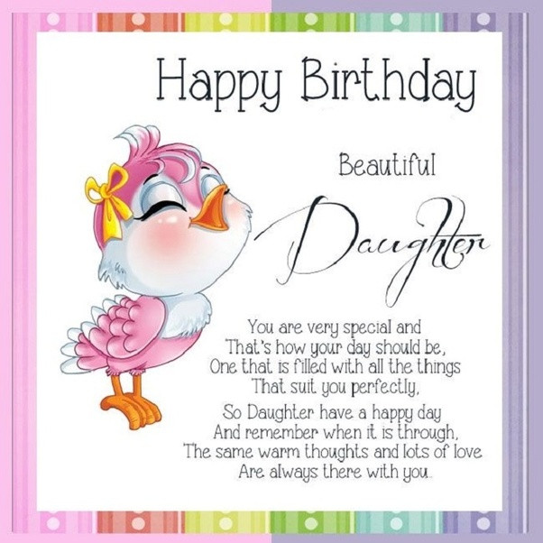Daughter Birthday Card
 How to say happy birthday to my daughter Quora