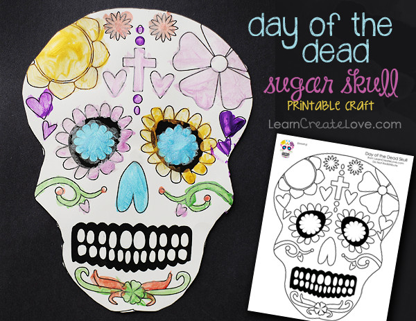 Day Of The Dead Crafts For Kids
 Printable Craft Day of the Dead Skull