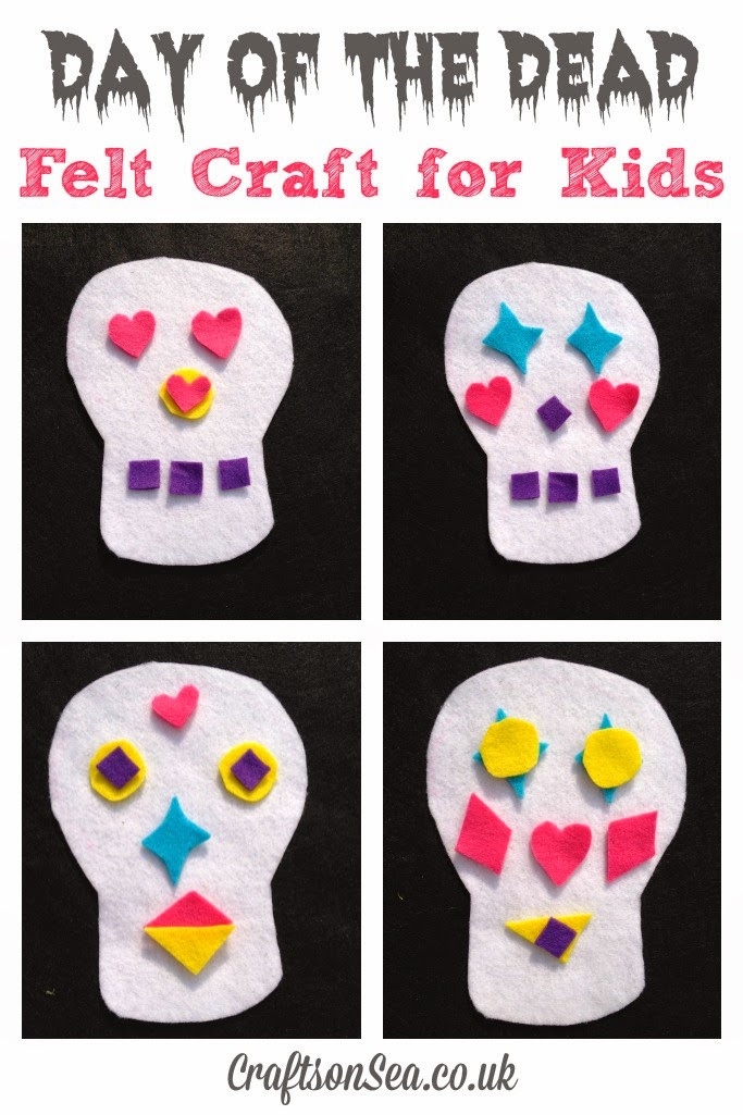 Day Of The Dead Crafts For Kids
 buttons and paint Obsessions & Distractions Day of